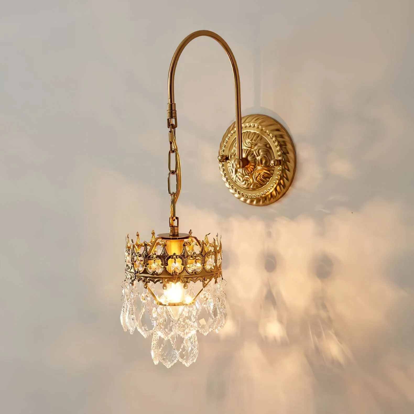 Ivmarila Nordic Art Crown Crystal Sconce Wall lamp - Image 53