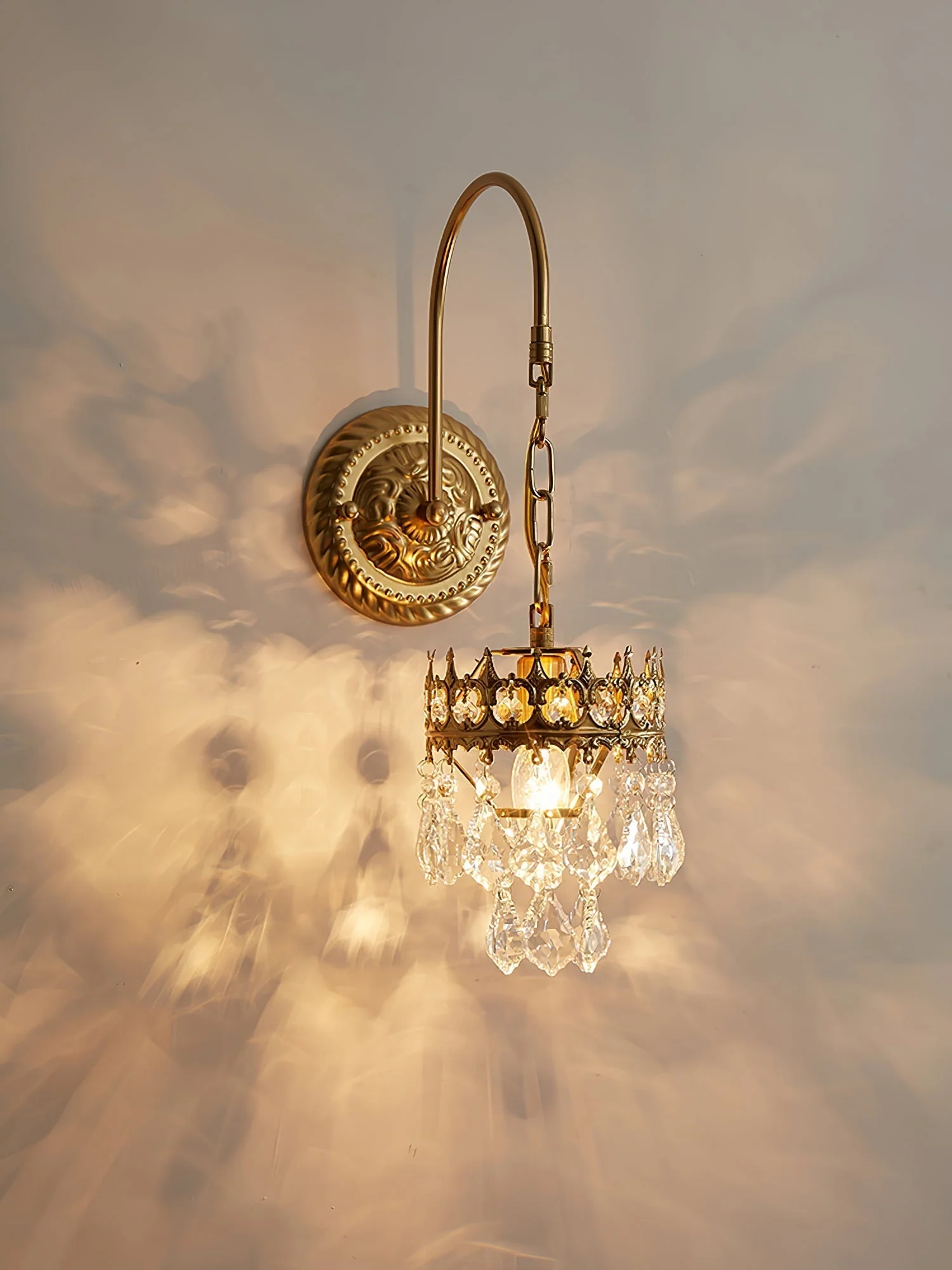 Ivmarila Nordic Art Crown Crystal Sconce Wall lamp - Image 58