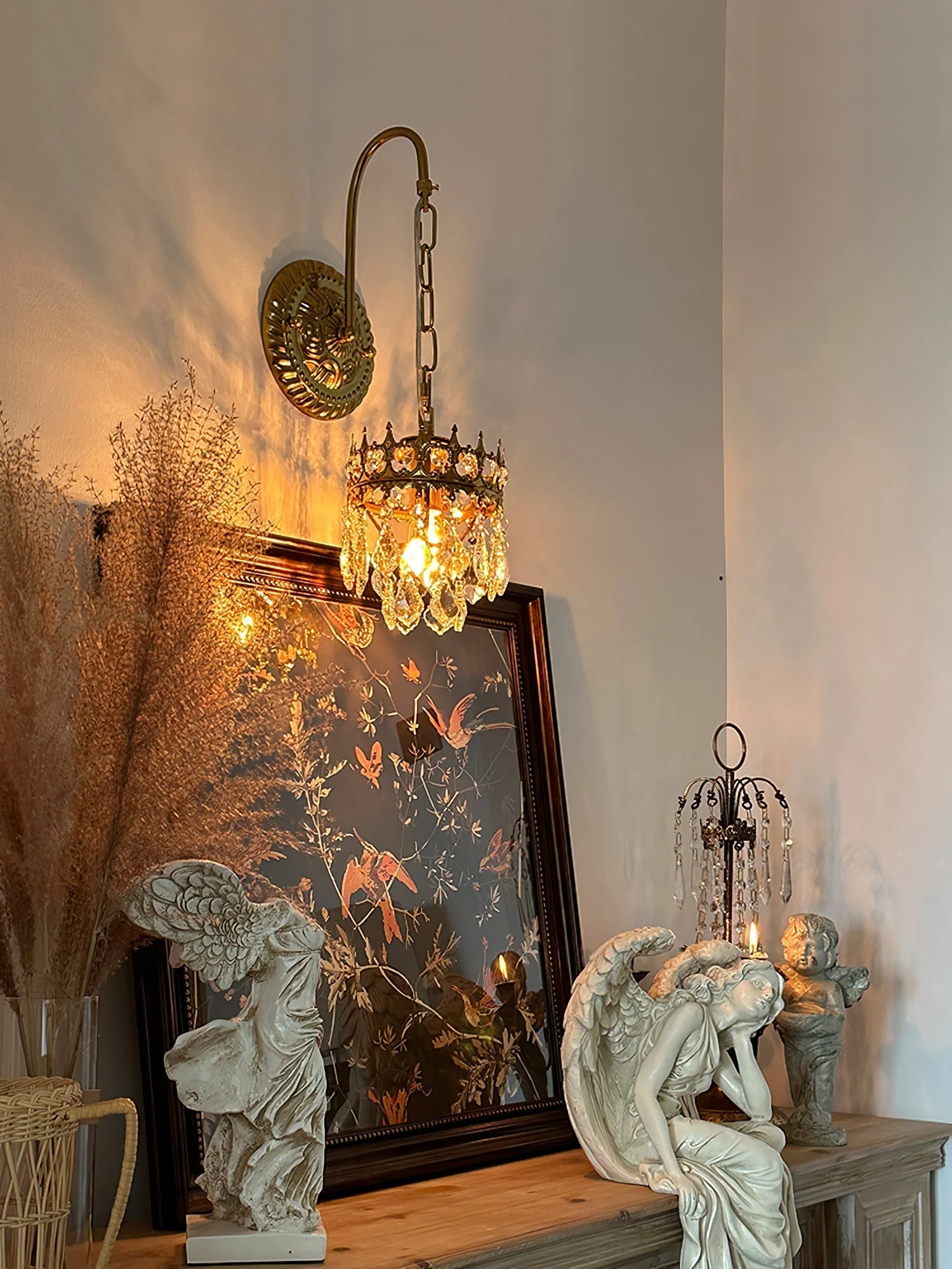 Ivmarila Nordic Art Crown Crystal Sconce Wall lamp - Image 69