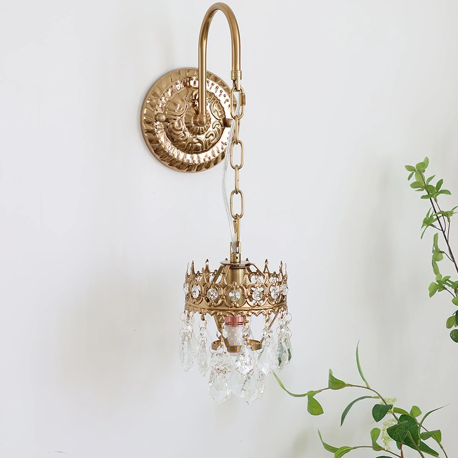 Ivmarila Nordic Art Crown Crystal Sconce Wall lamp - Image 8