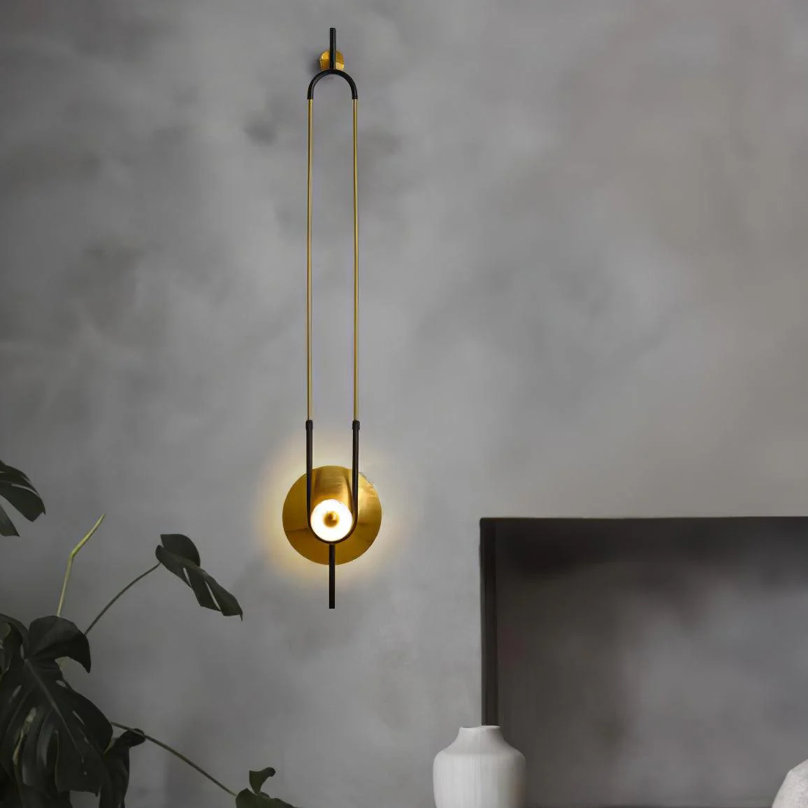 Ivory Modern Minimalist Ring Marble Wall Light - Image 10