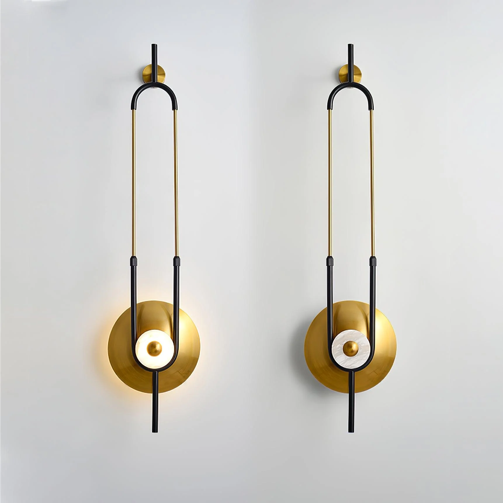 Ivory Modern Minimalist Ring Marble Wall Light - Image 15