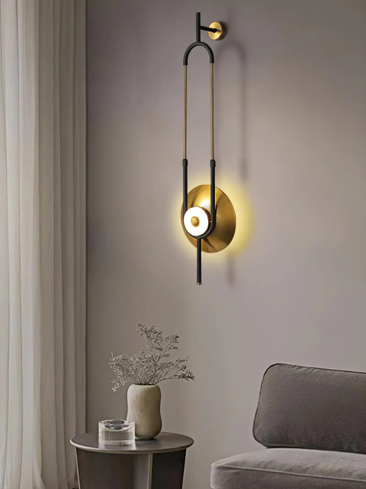 Ivory Modern Minimalist Ring Marble Wall Light - Image 18