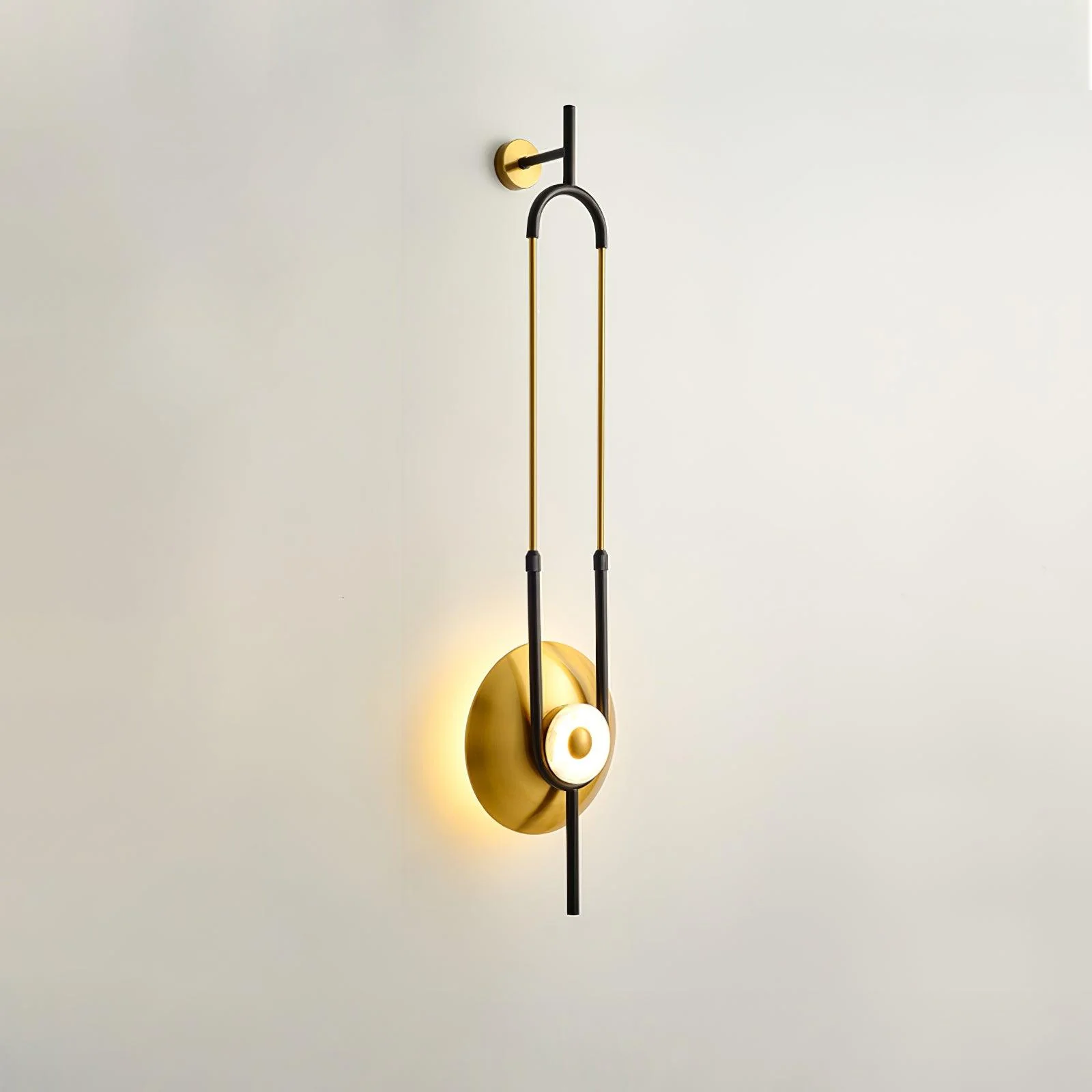 Ivory Modern Minimalist Ring Marble Wall Light - Image 5
