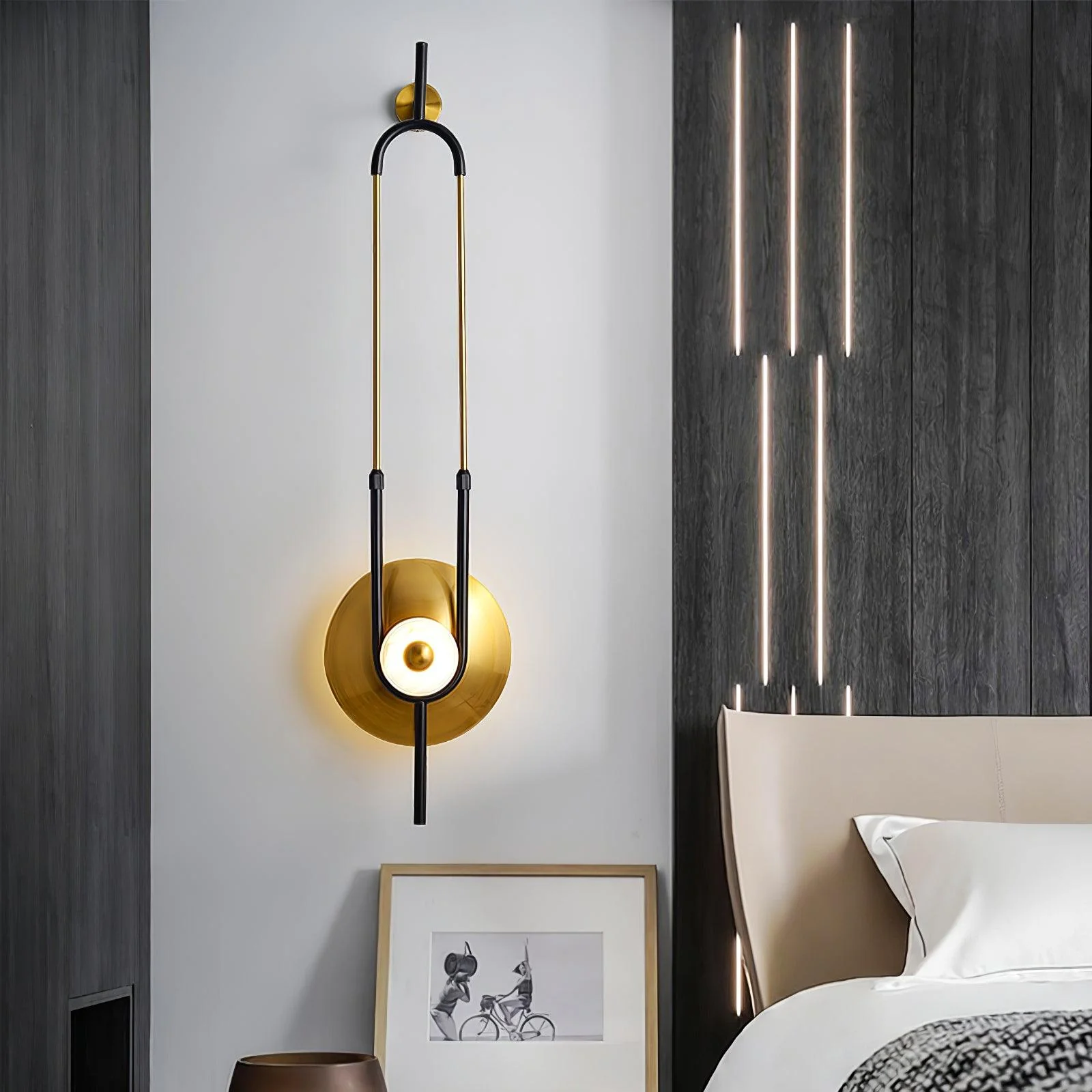 Ivory Modern Minimalist Ring Marble Wall Light - Image 9