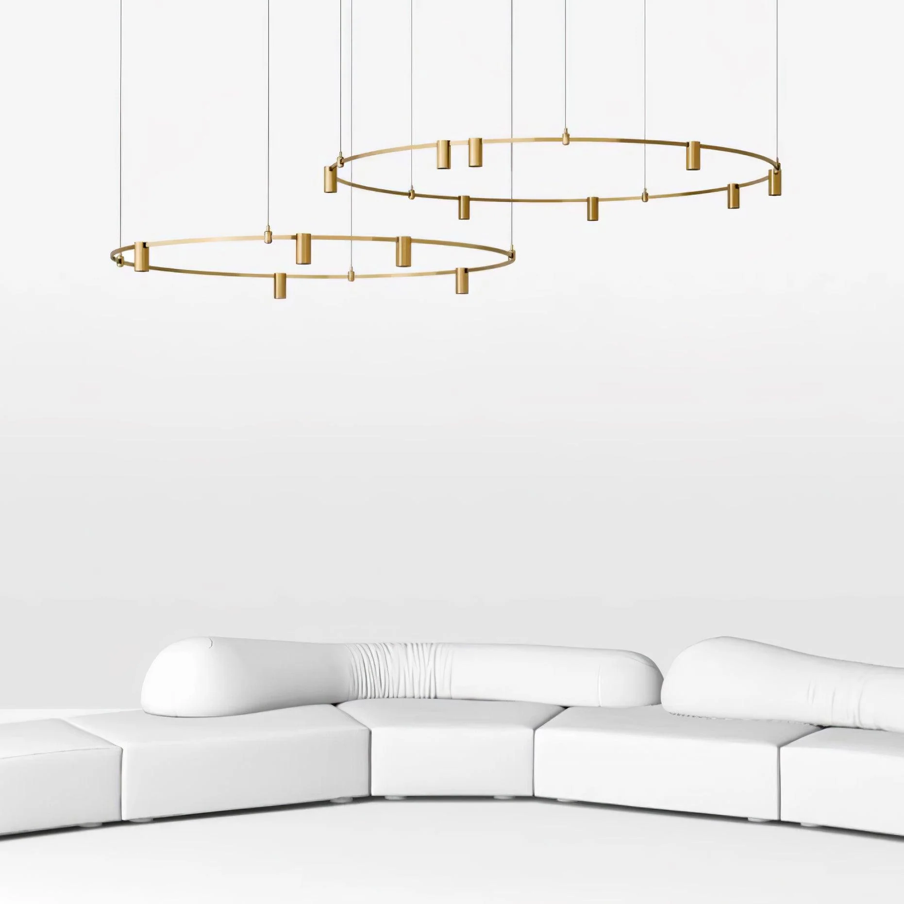 Ivrinir Ringed Brass Pendant Lamp - Image 10