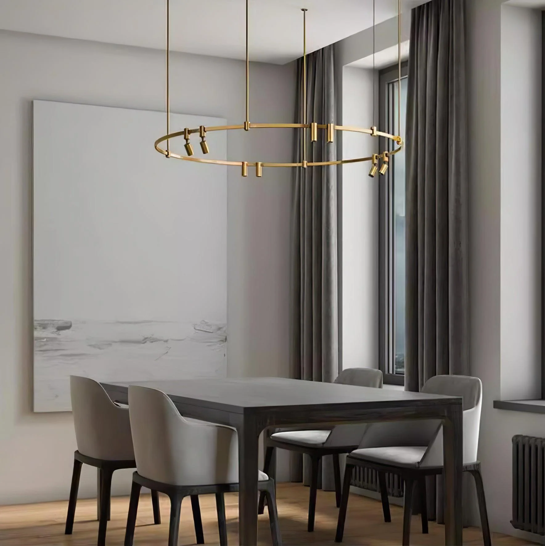 Ivrinir Ringed Brass Pendant Lamp - Image 2