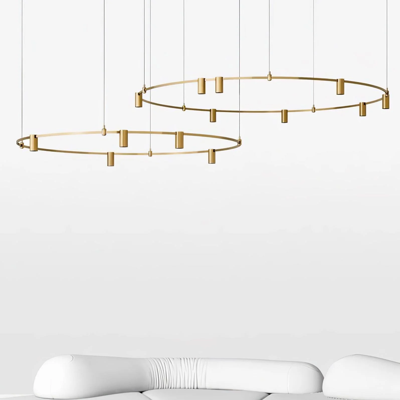 Ivrinir Ringed Brass Pendant Lamp - Image 9