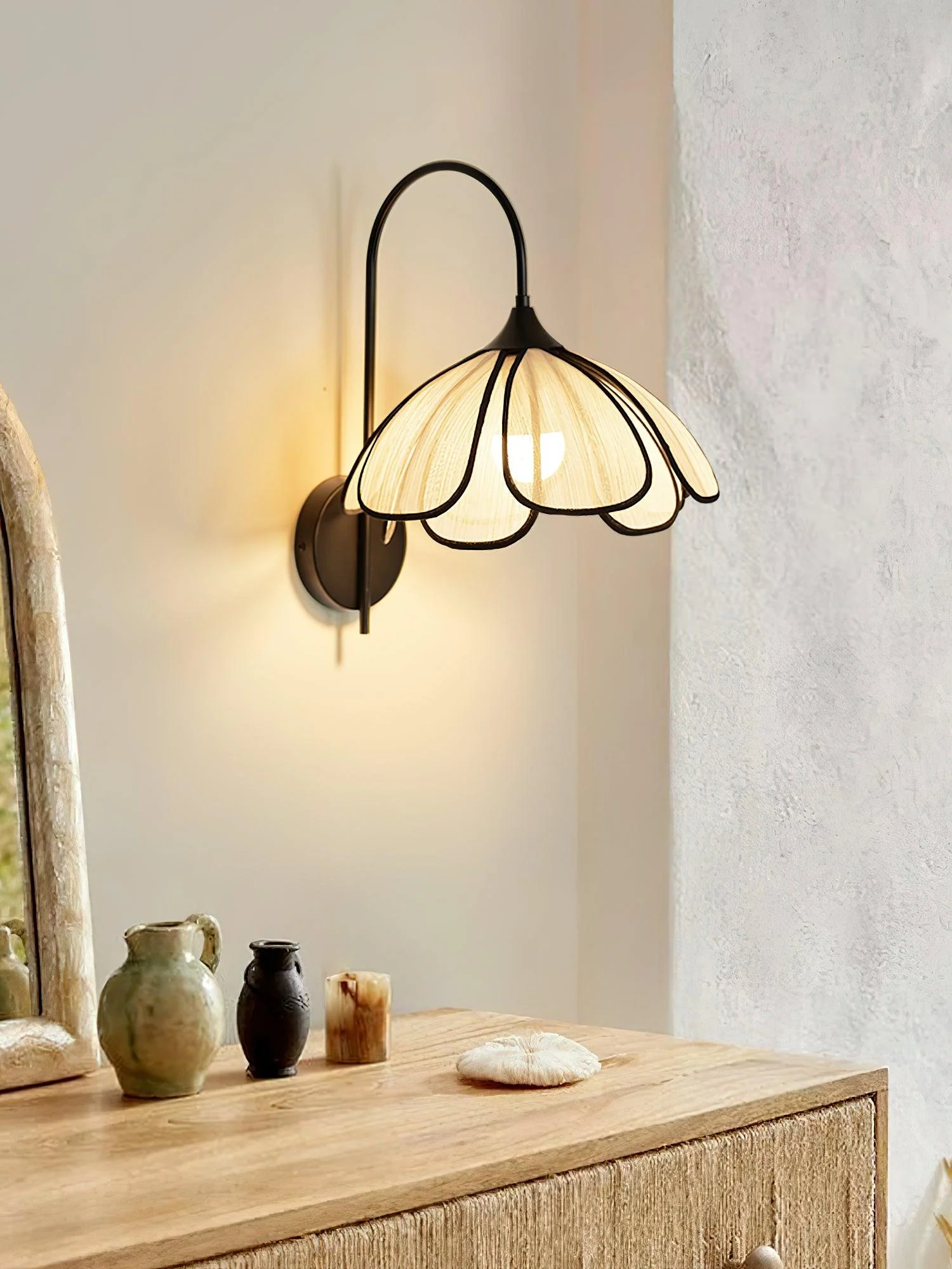 Ivsiliel Natural Burnt Petal Wall Lamp - Image 25
