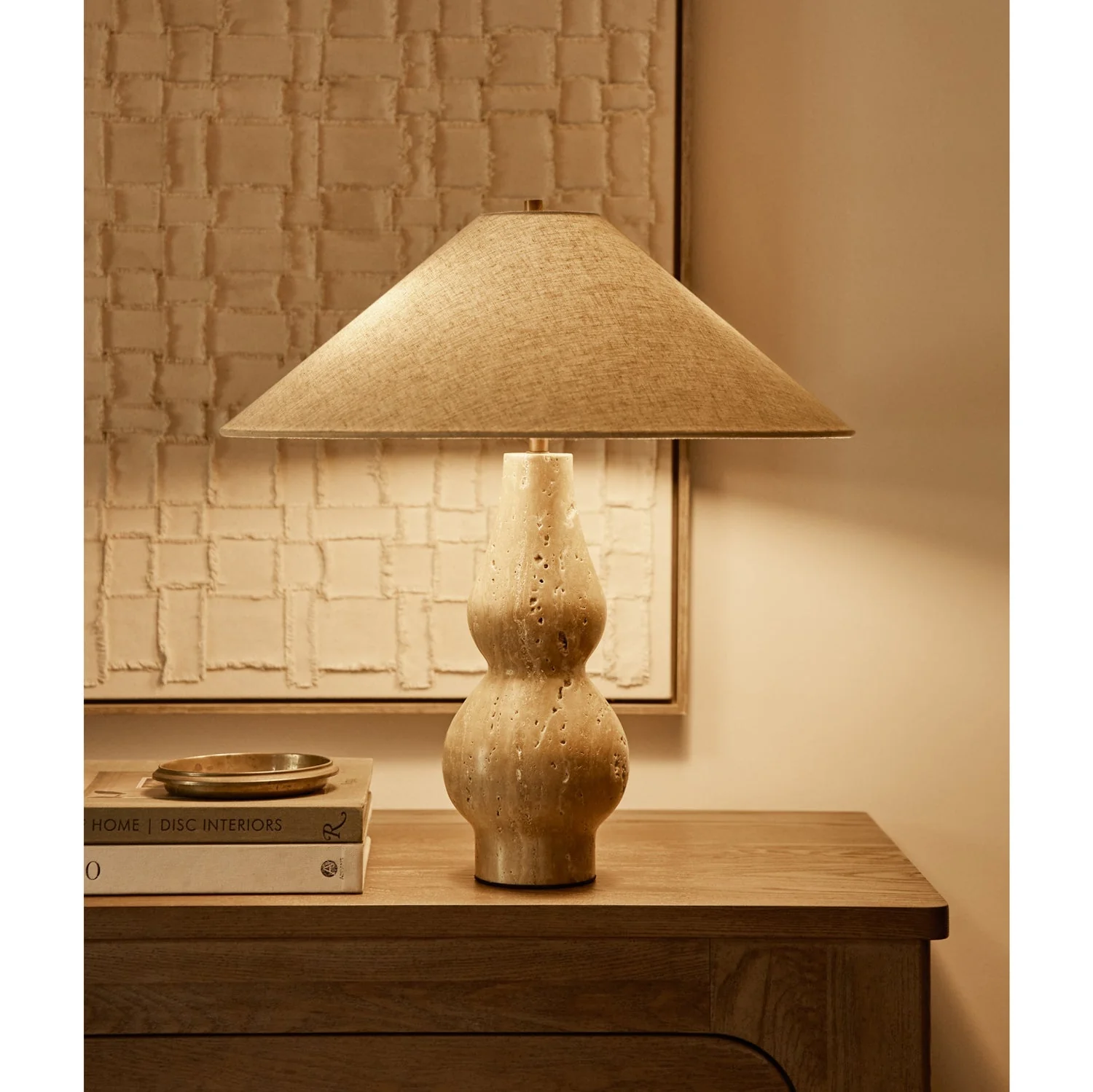 Ivy Curved Wooden Table Lamp - Image 2