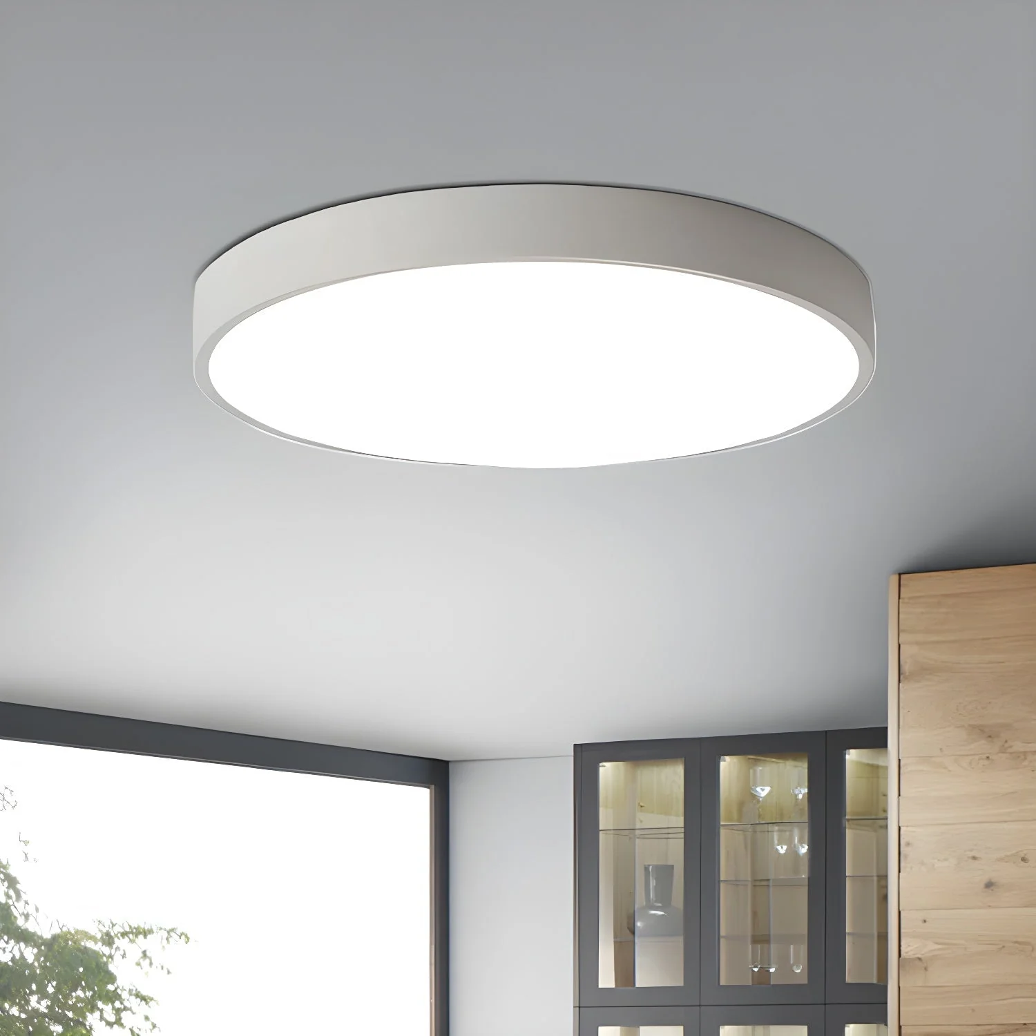 Izoriel Modern Minimalist Circular Slimline Ceiling Light - Image 13