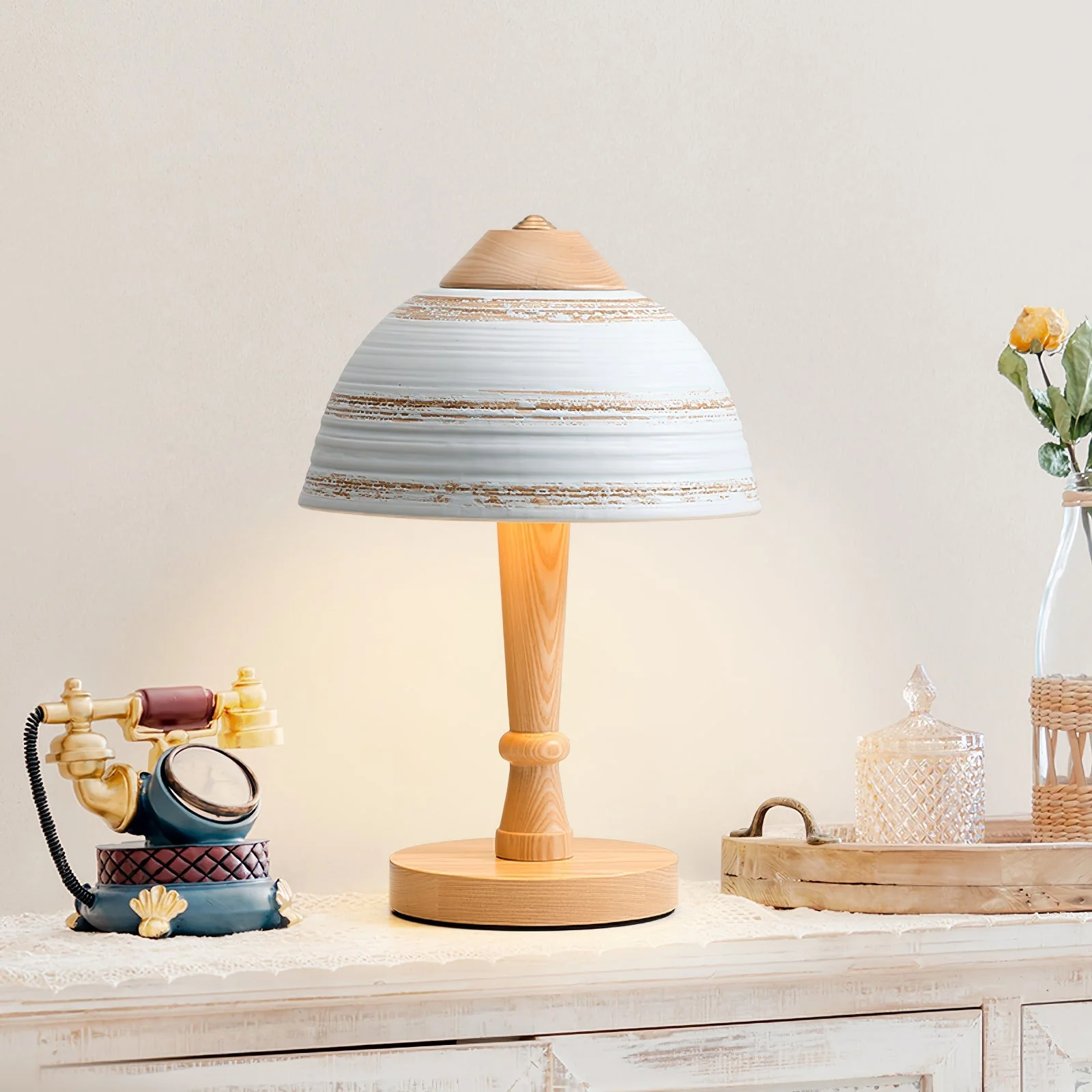 Japanese Farmhouse Wood Table Lamp - Image 14