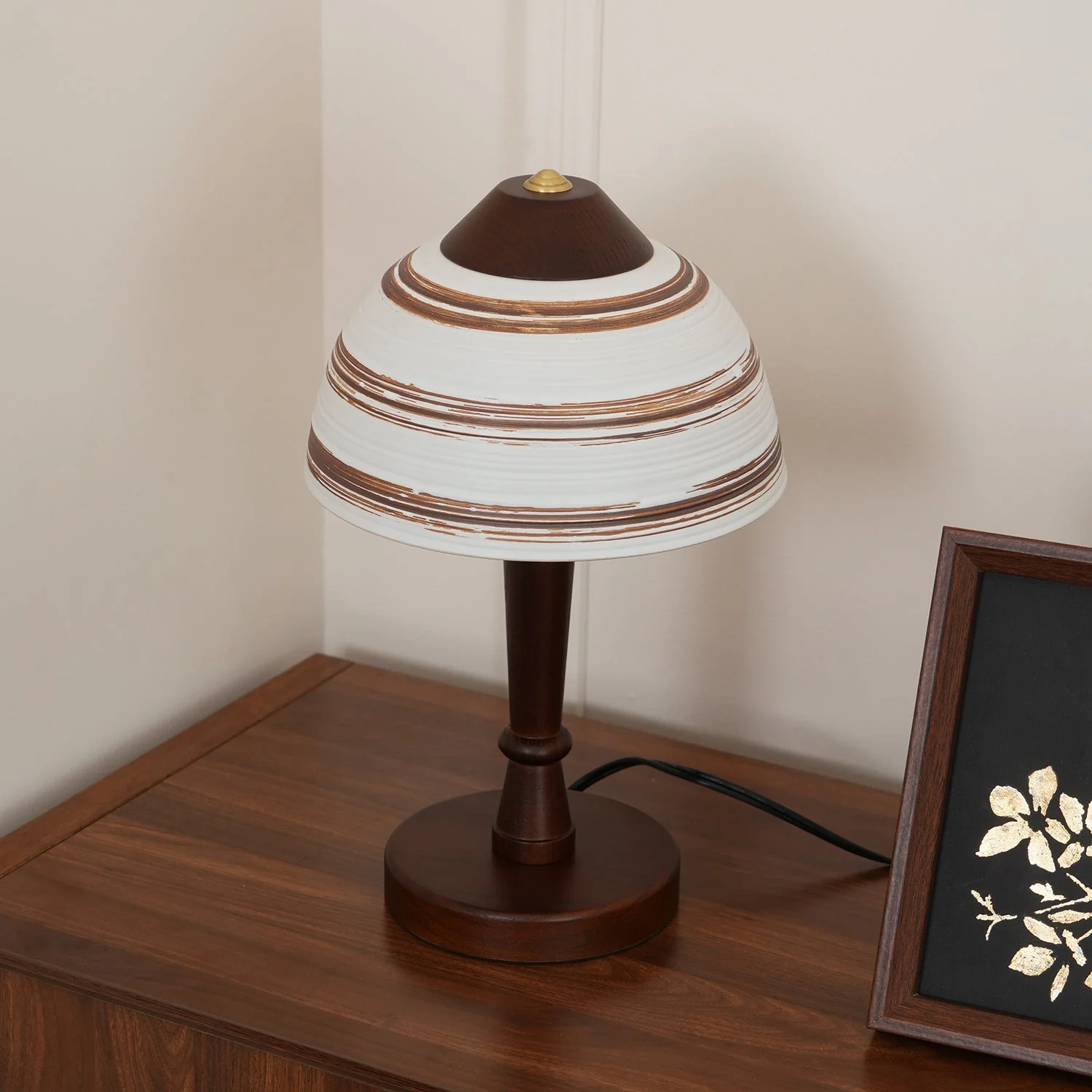 Japanese Farmhouse Wood Table Lamp - Image 3