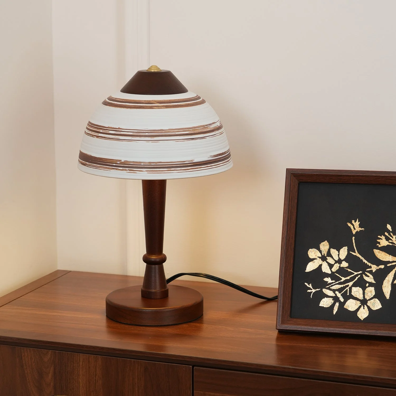 Japanese Farmhouse Wood Table Lamp - Image 7
