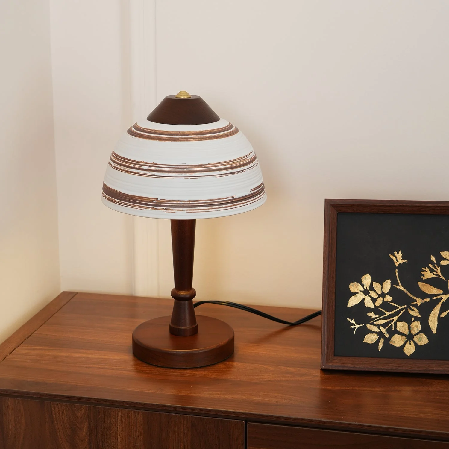 Japanese Farmhouse Wood Table Lamp - Image 9