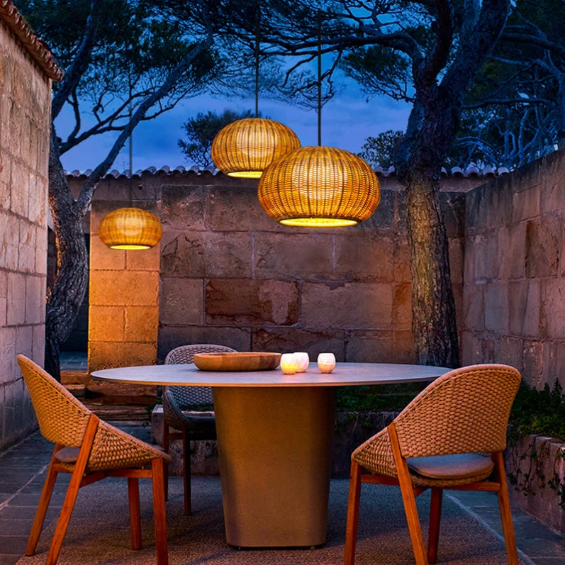 Jarvis Lantern Shaped Modern Rattan Outdoor Wall Lamp - Image 14