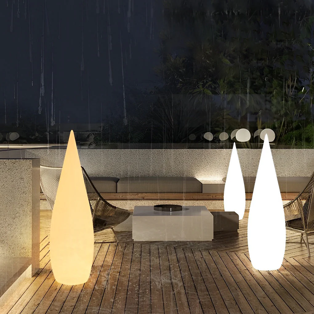 Jill Classic Water Drop LED PE Outdoor Floor Lamp
