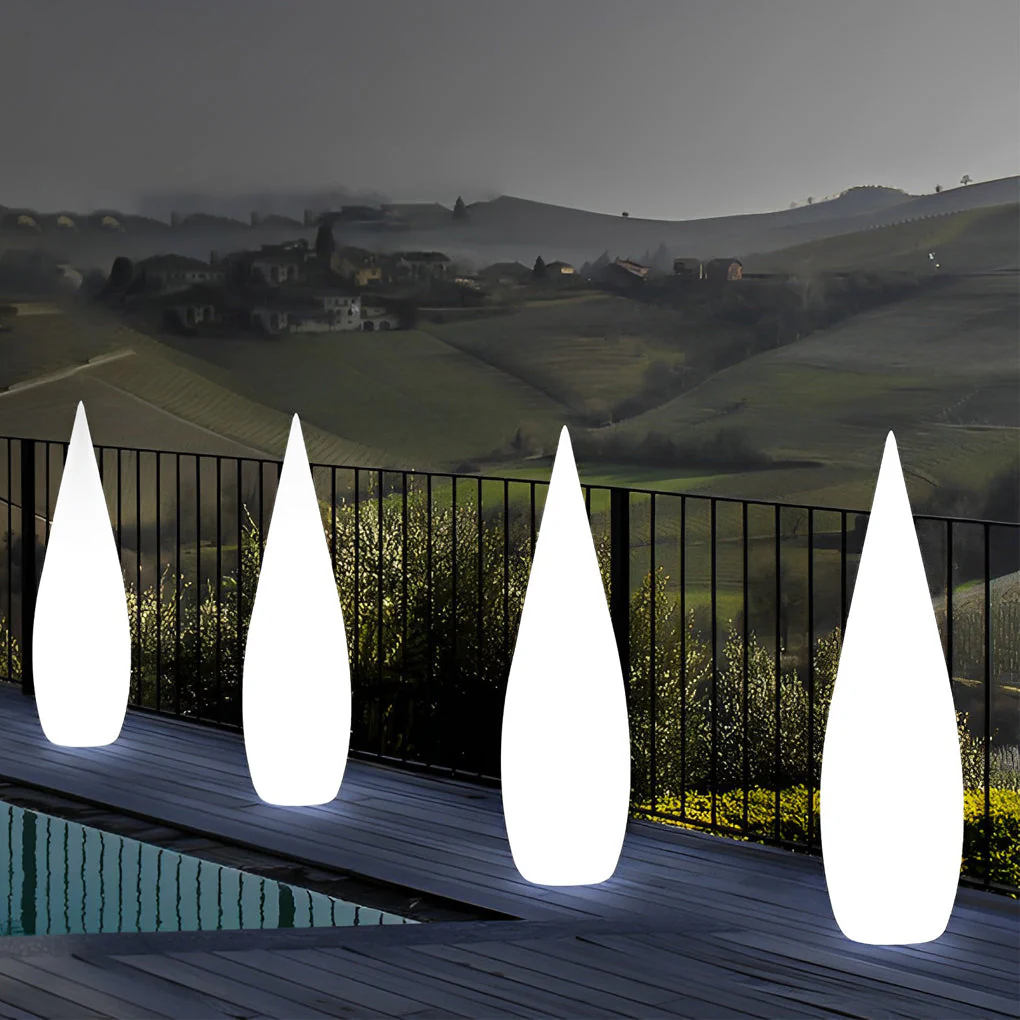 Jill Classic Water Drop LED PE Outdoor Floor Lamp - Image 2