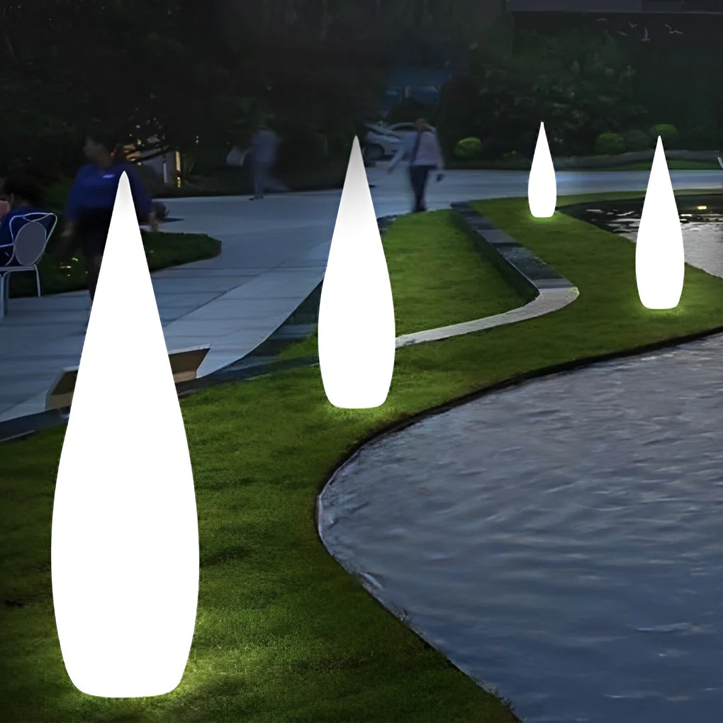 Jill Classic Water Drop LED PE Outdoor Floor Lamp - Image 3