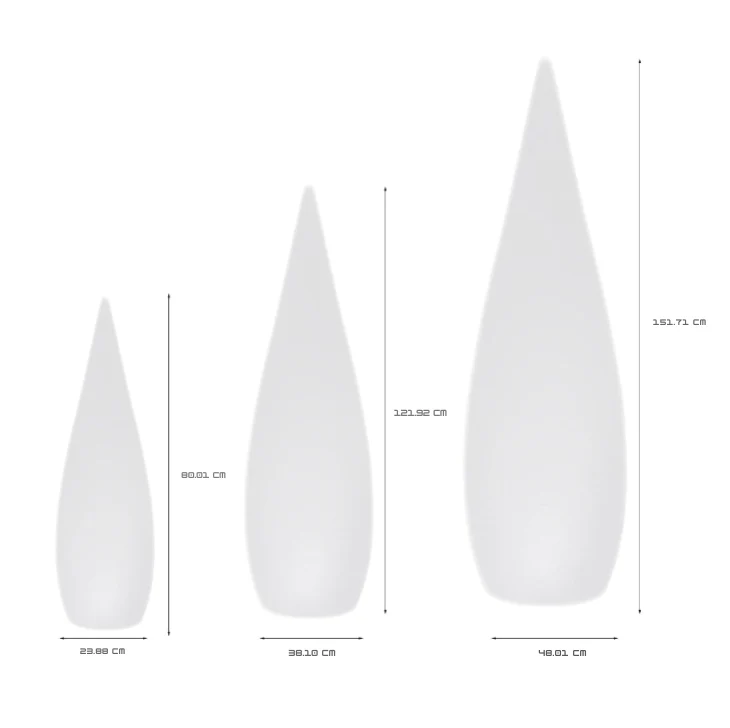 Jill Classic Water Drop LED PE Outdoor Floor Lamp - Image 6
