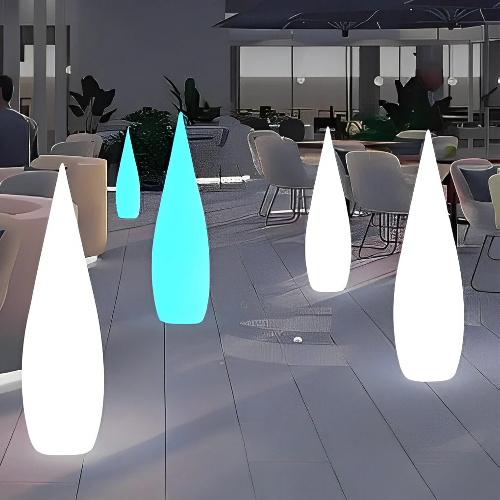 Jill Classic Water Drop LED PE Outdoor Floor Lamp - Image 8