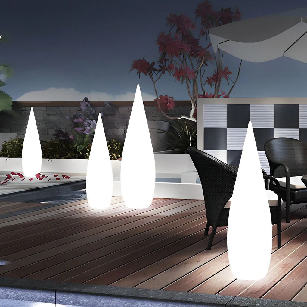 Jill Classic Water Drop LED PE Outdoor Floor Lamp - Image 9