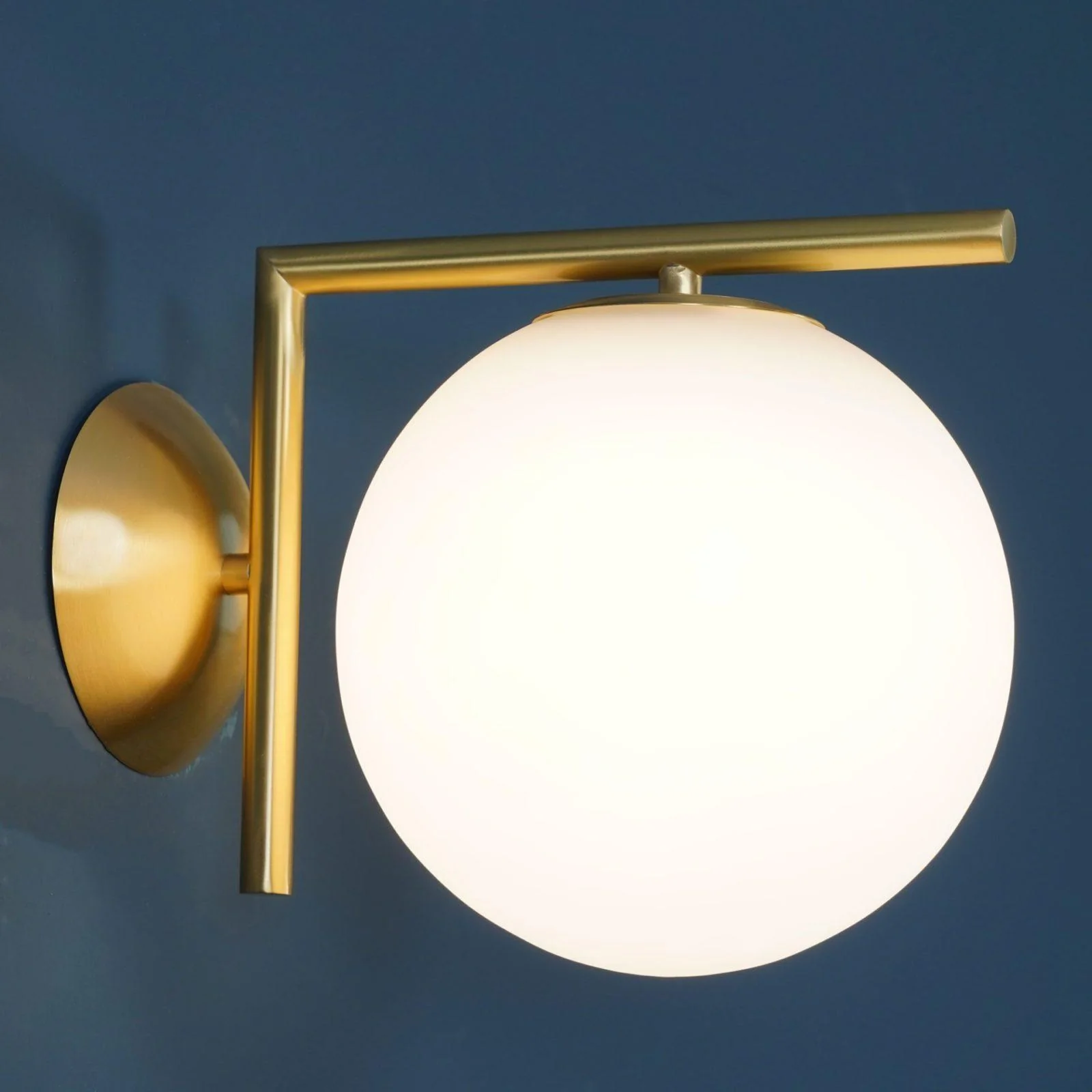 Joanna Modern Minimalist Opal Blown Glass Wall Lamp - Image 11
