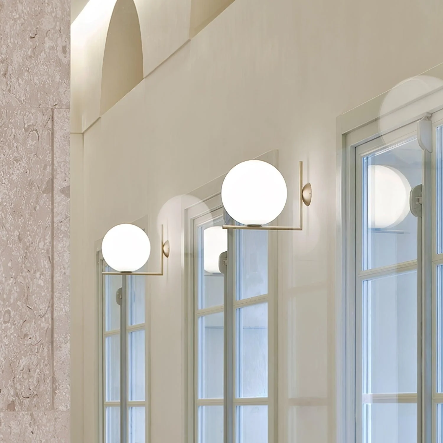Joanna Modern Minimalist Opal Blown Glass Wall Lamp - Image 31