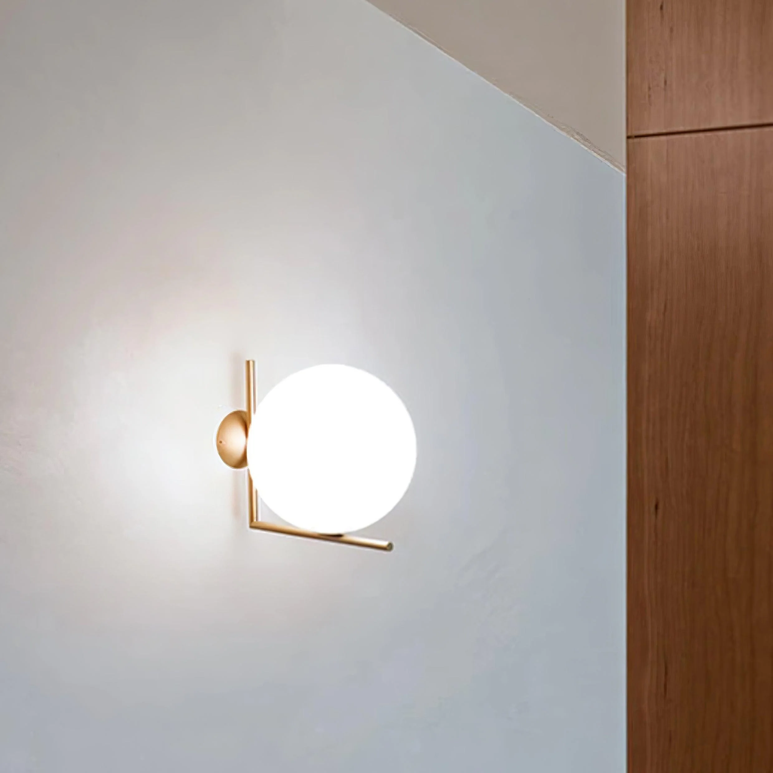 Joanna Modern Minimalist Opal Blown Glass Wall Lamp - Image 35
