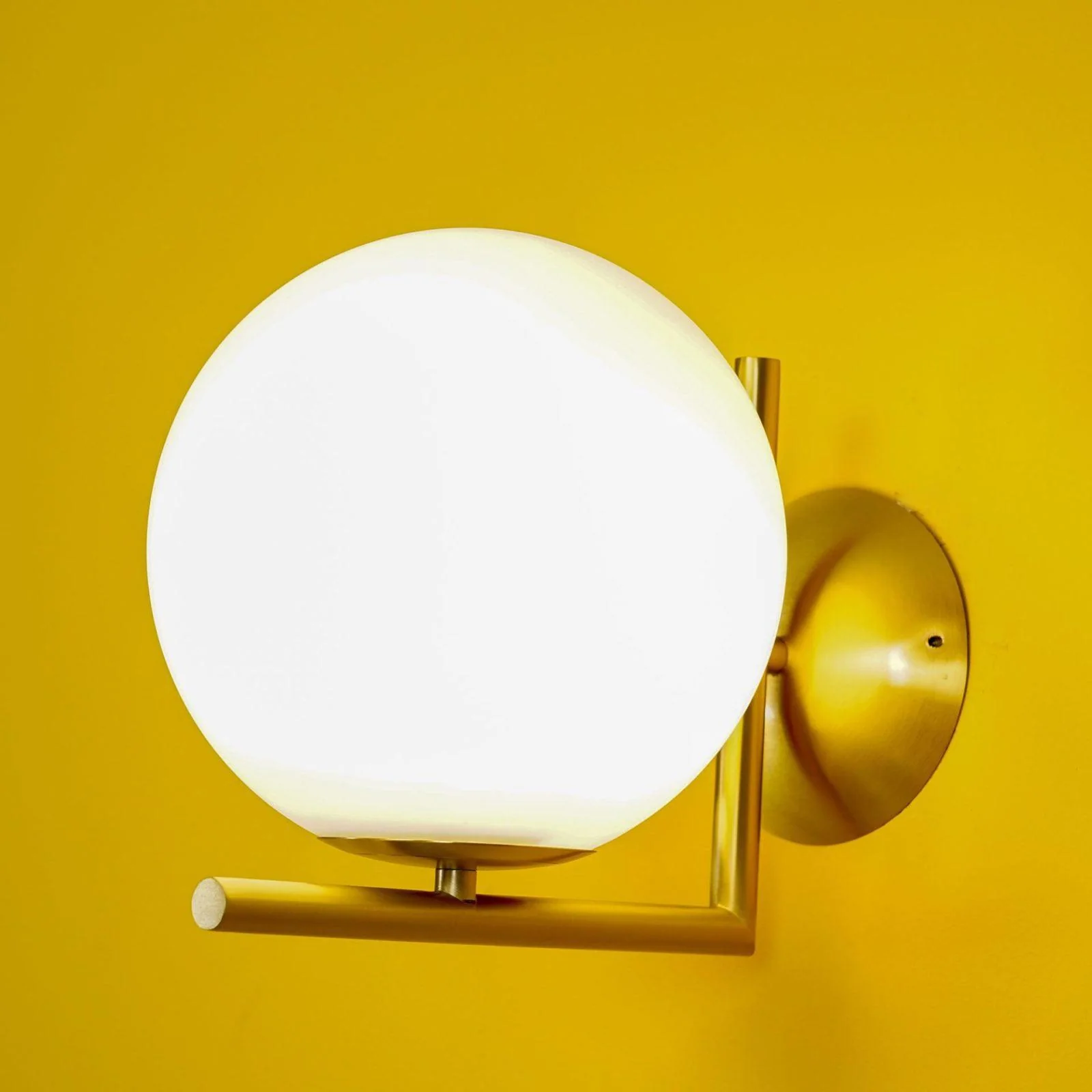 Joanna Modern Minimalist Opal Blown Glass Wall Lamp - Image 6