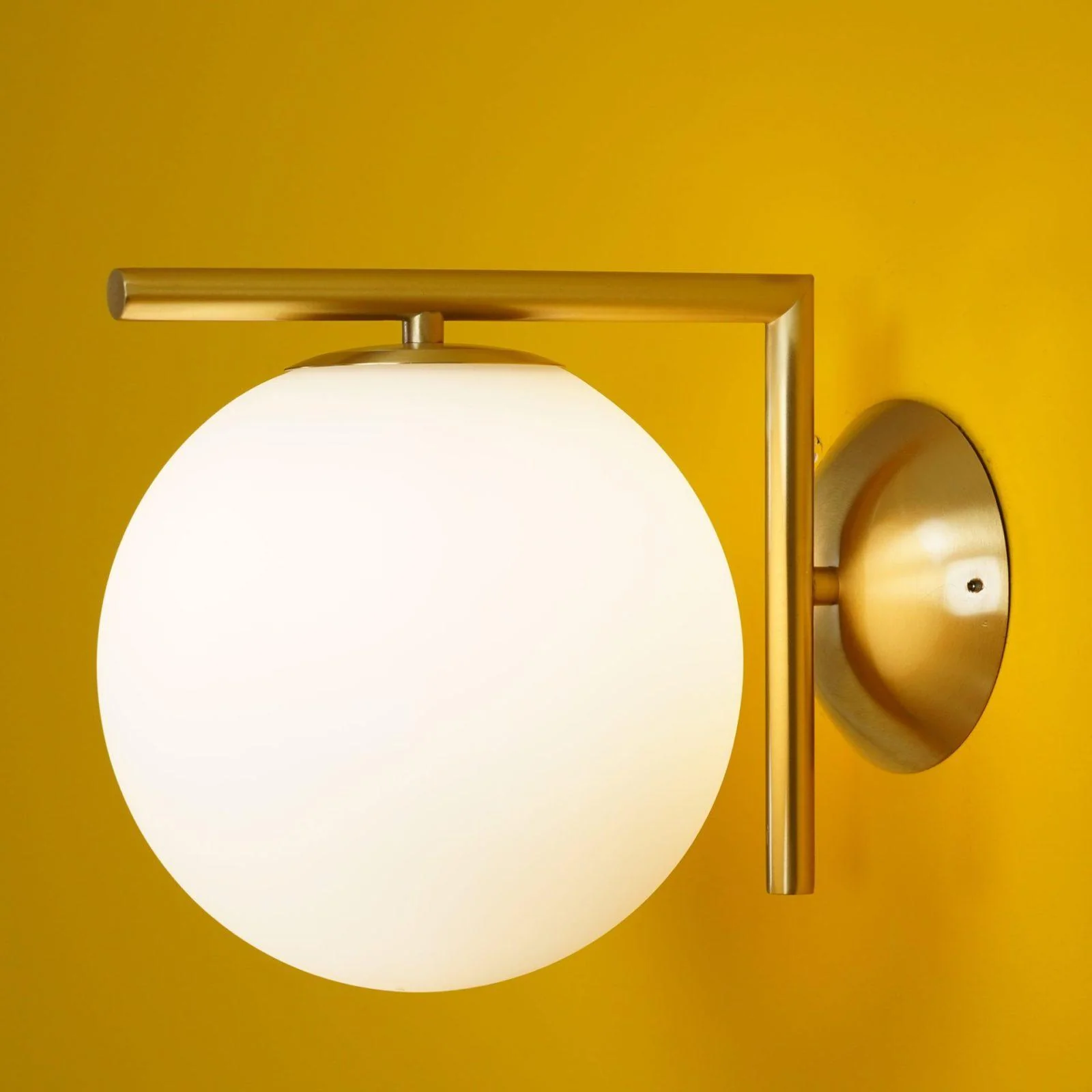 Joanna Modern Minimalist Opal Blown Glass Wall Lamp - Image 7