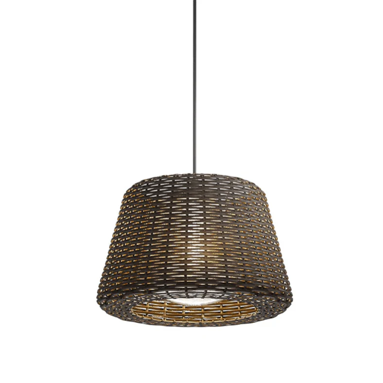 Jocelyn Elegant Rattan Outdoor Floor Lamp Pendant Light - Image 13