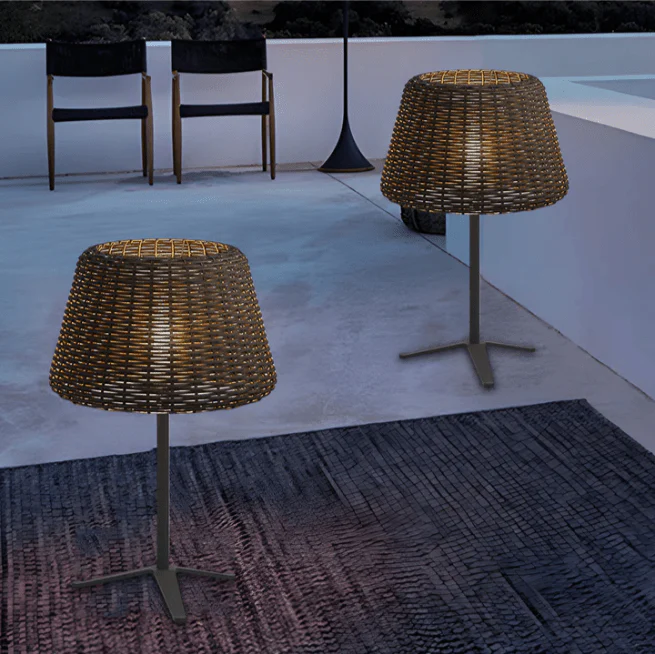 Jocelyn Elegant Rattan Outdoor Floor Lamp Pendant Light - Image 2