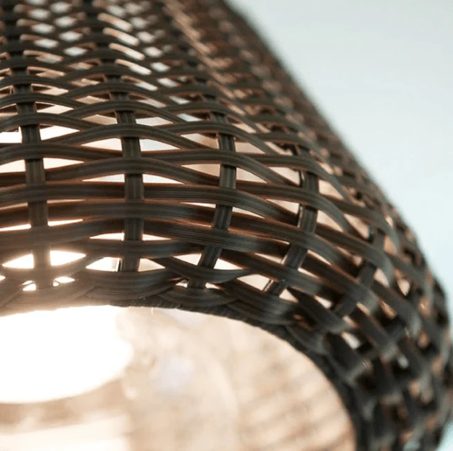 Jocelyn Elegant Rattan Outdoor Floor Lamp Pendant Light - Image 8