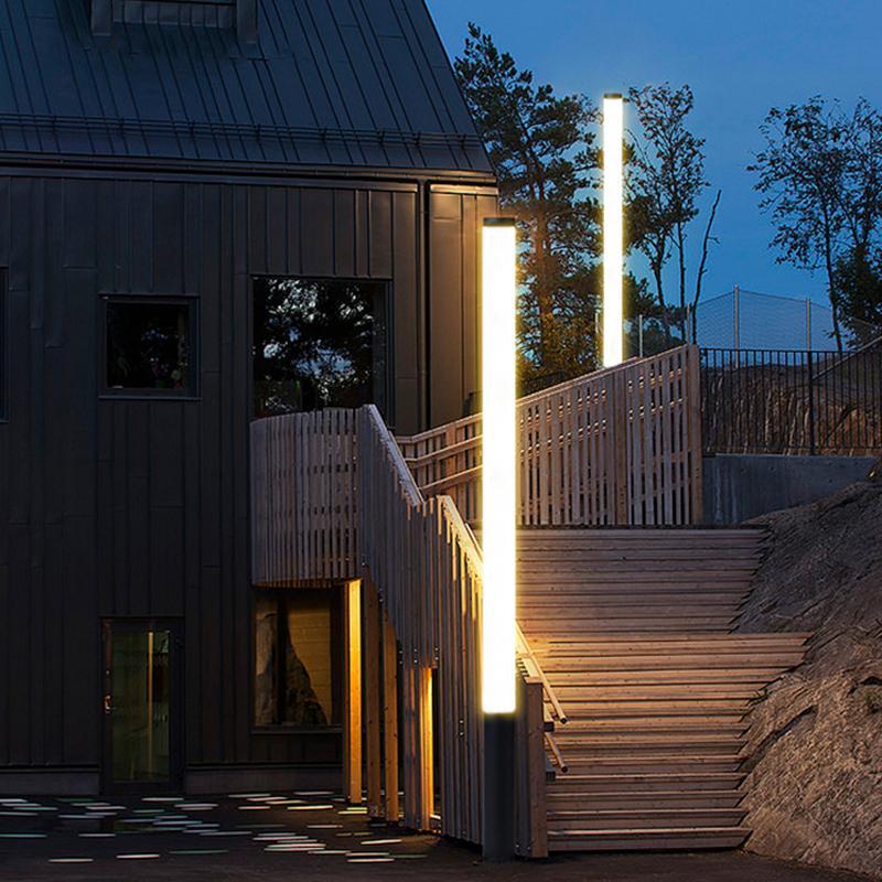 Joclyn Slender Cylindrical Outdoor Pathway Bollard Light