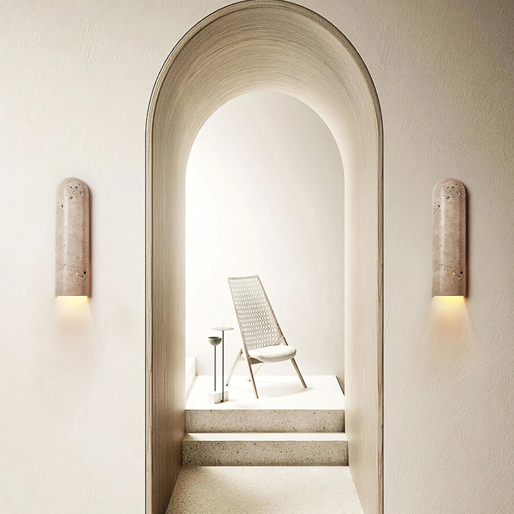 Jolias Wabi-Sabi Travertine Wall Light - Image 3