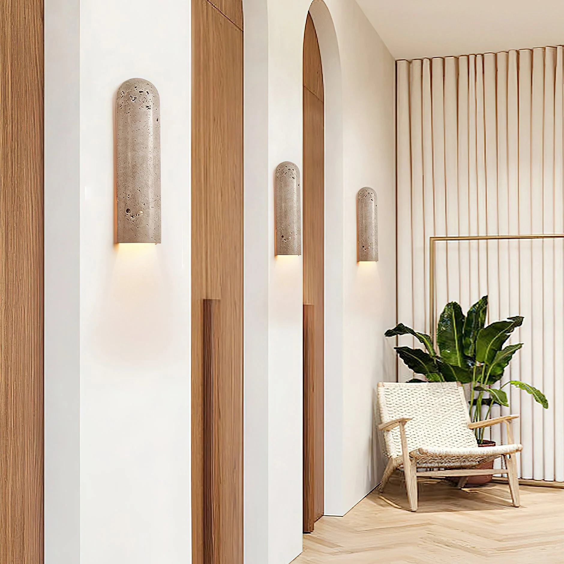 Jolias Wabi-Sabi Travertine Wall Light - Image 6