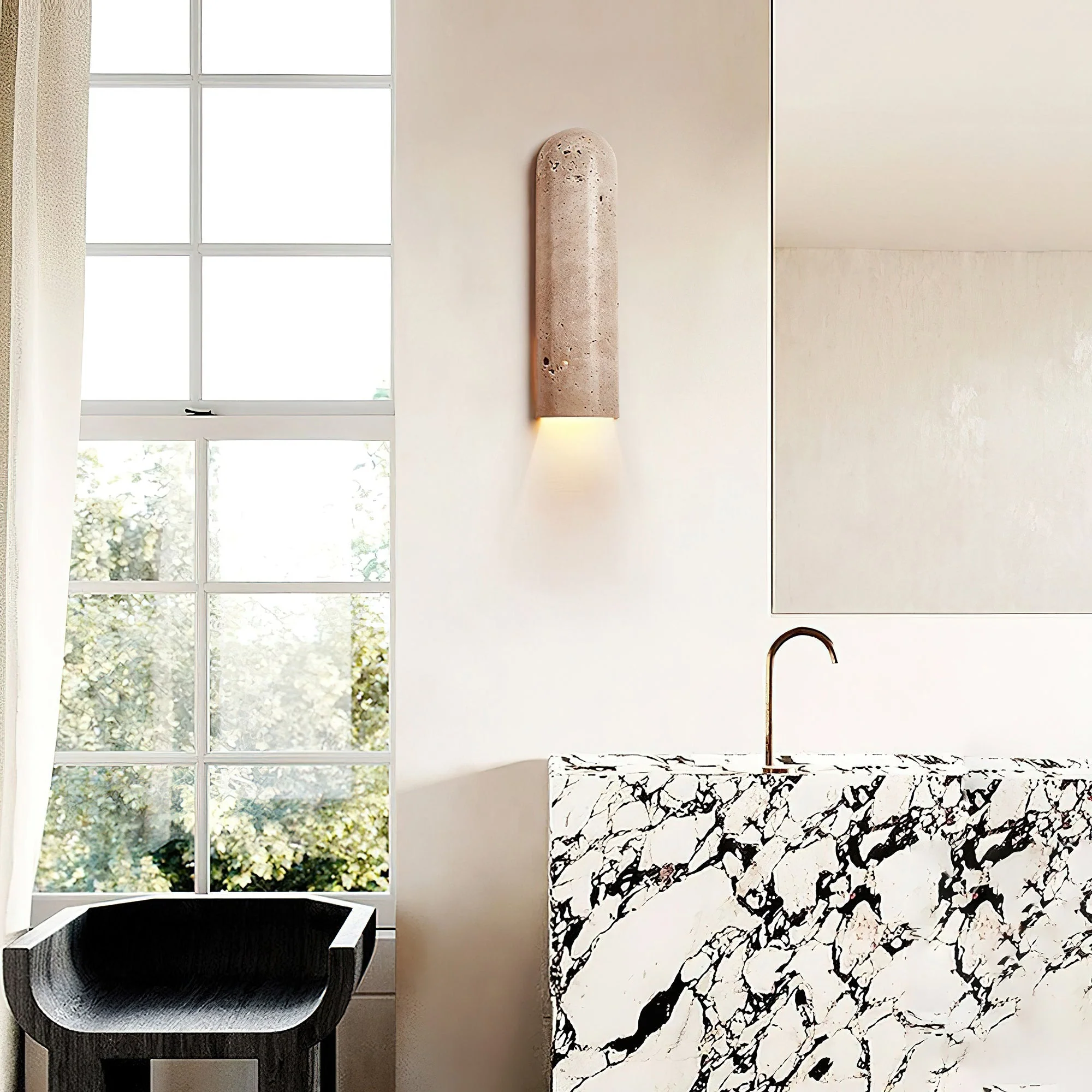 Jolias Wabi-Sabi Travertine Wall Light - Image 7