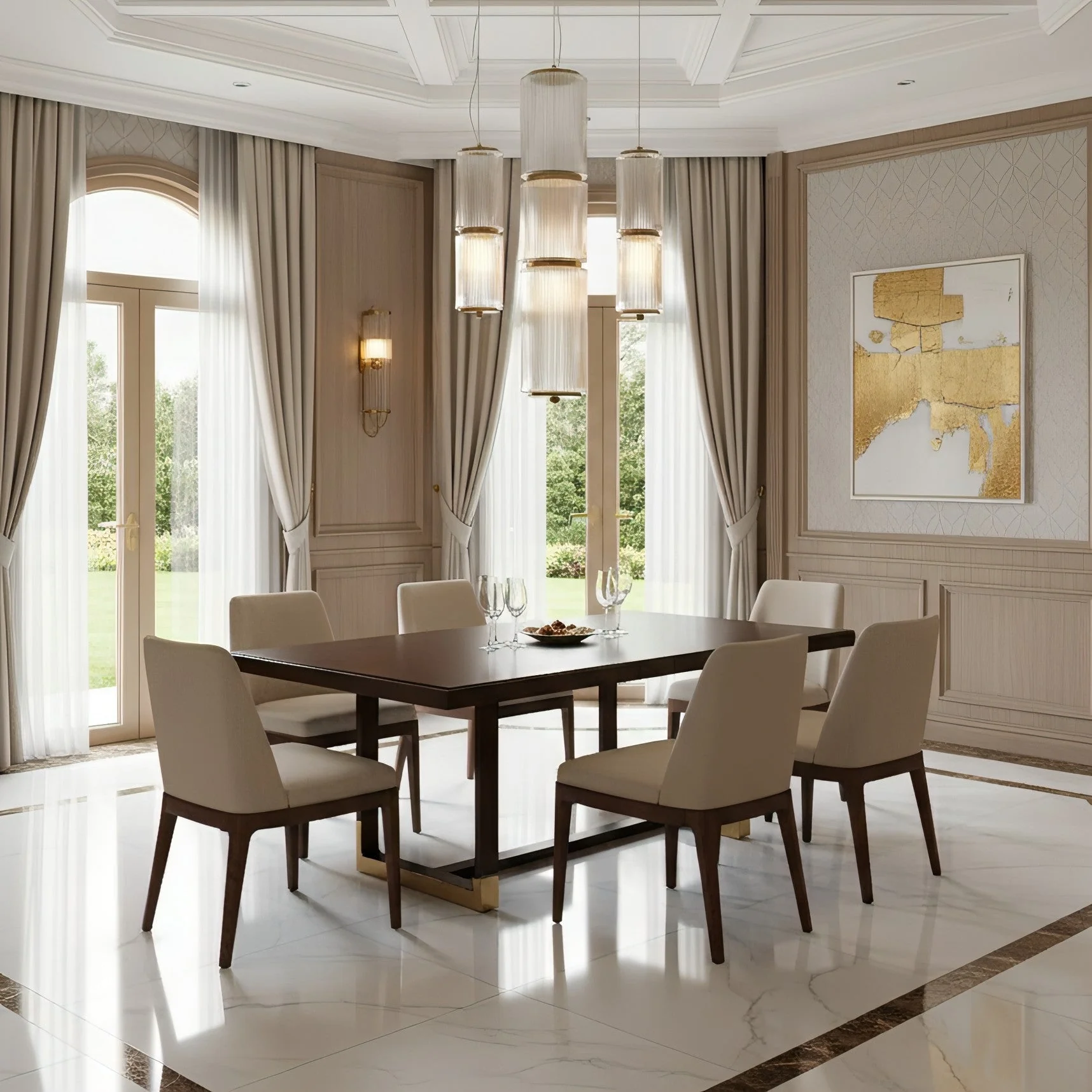 Jorvino Modern Glass Pendant Light - Image 10