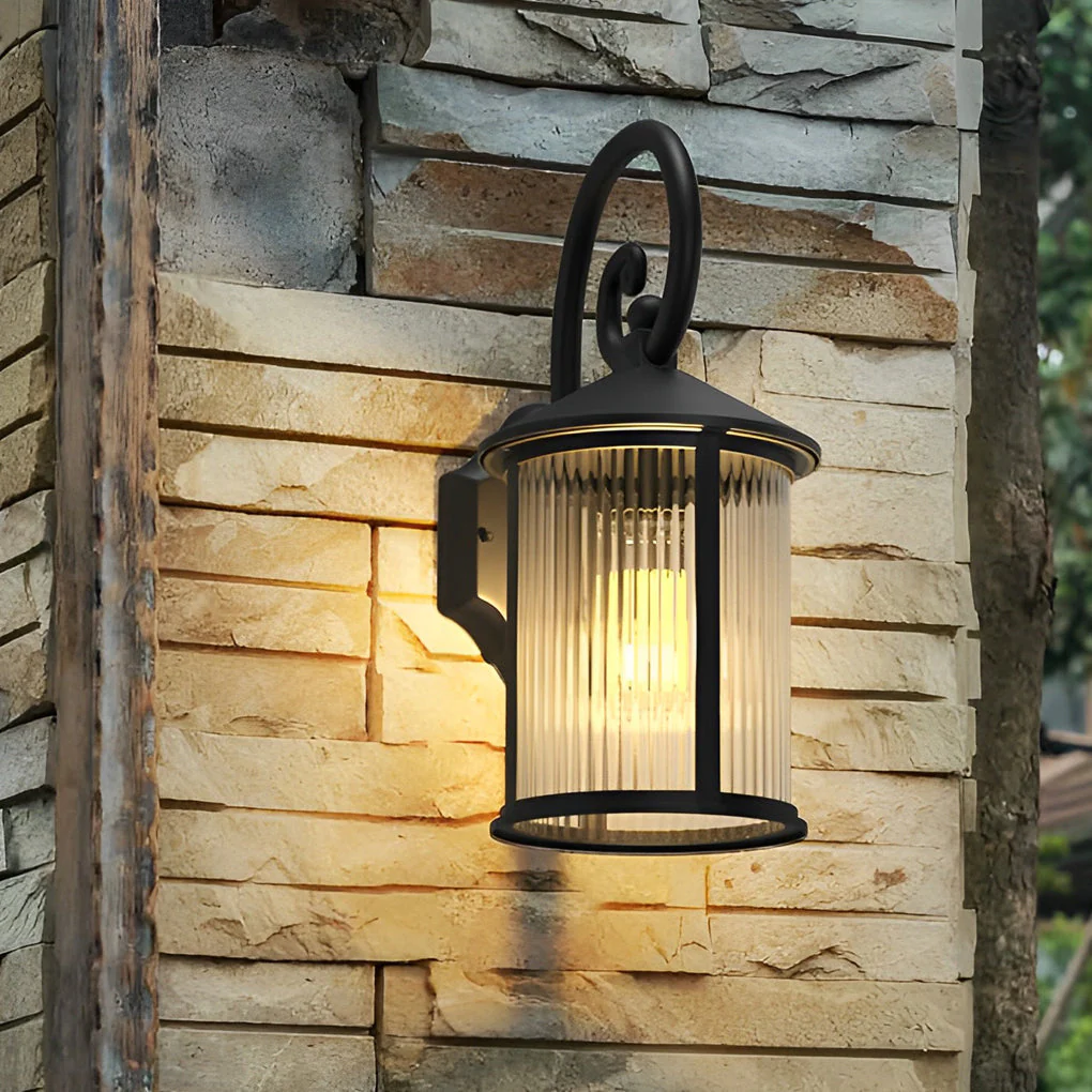 Joseph Striped Retro Outdoor Wall Lights