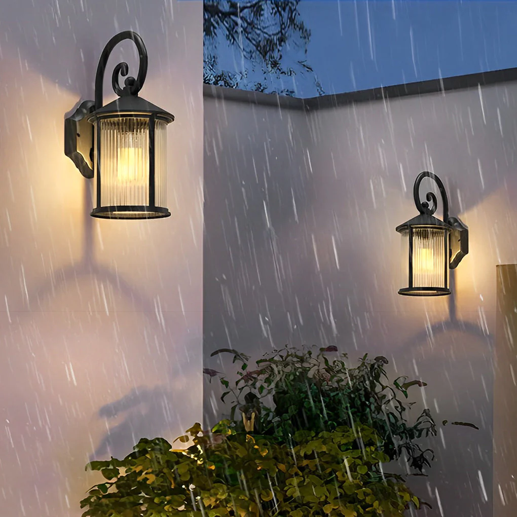 Joseph Striped Retro Outdoor Wall Lights - Image 3