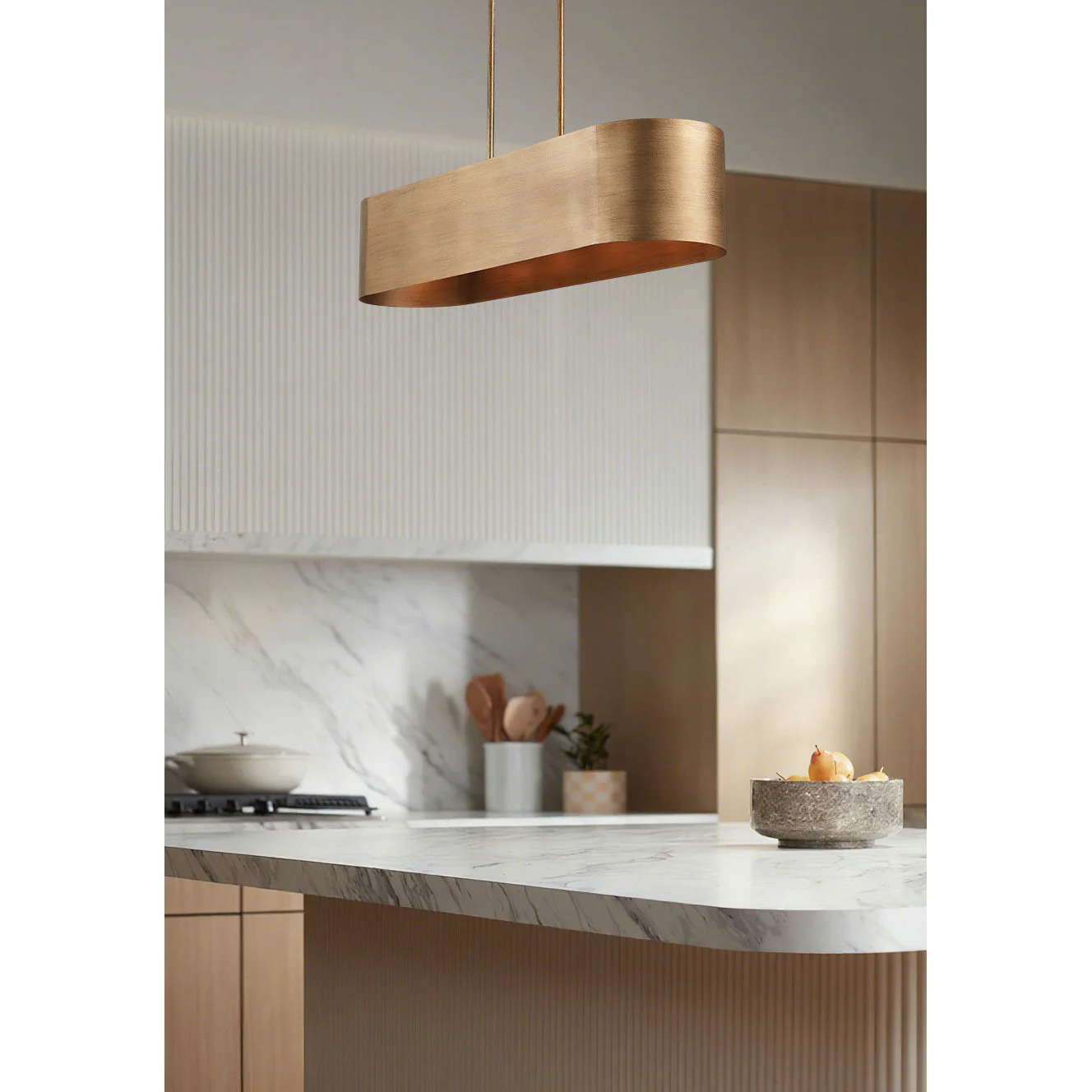 Jude Contemporary Brass Chandelier - Image 4