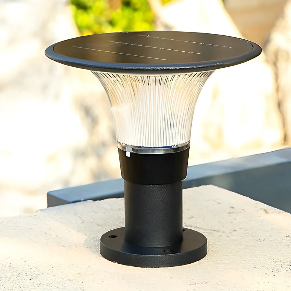 Juli Round LED Modern Outdoor Fence Post Pillar Lamp - Image 10