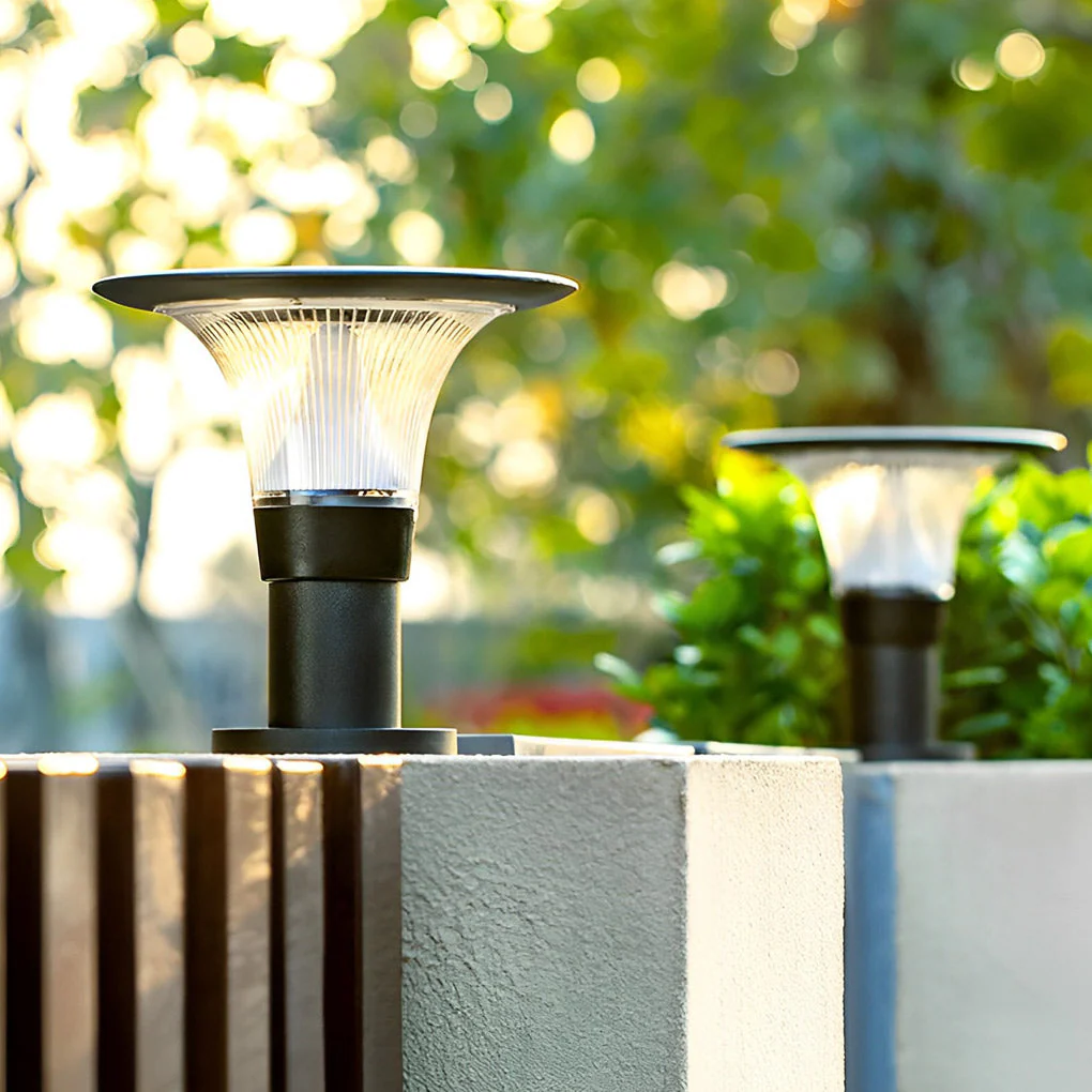 Juli Round LED Modern Outdoor Fence Post Pillar Lamp - Image 11