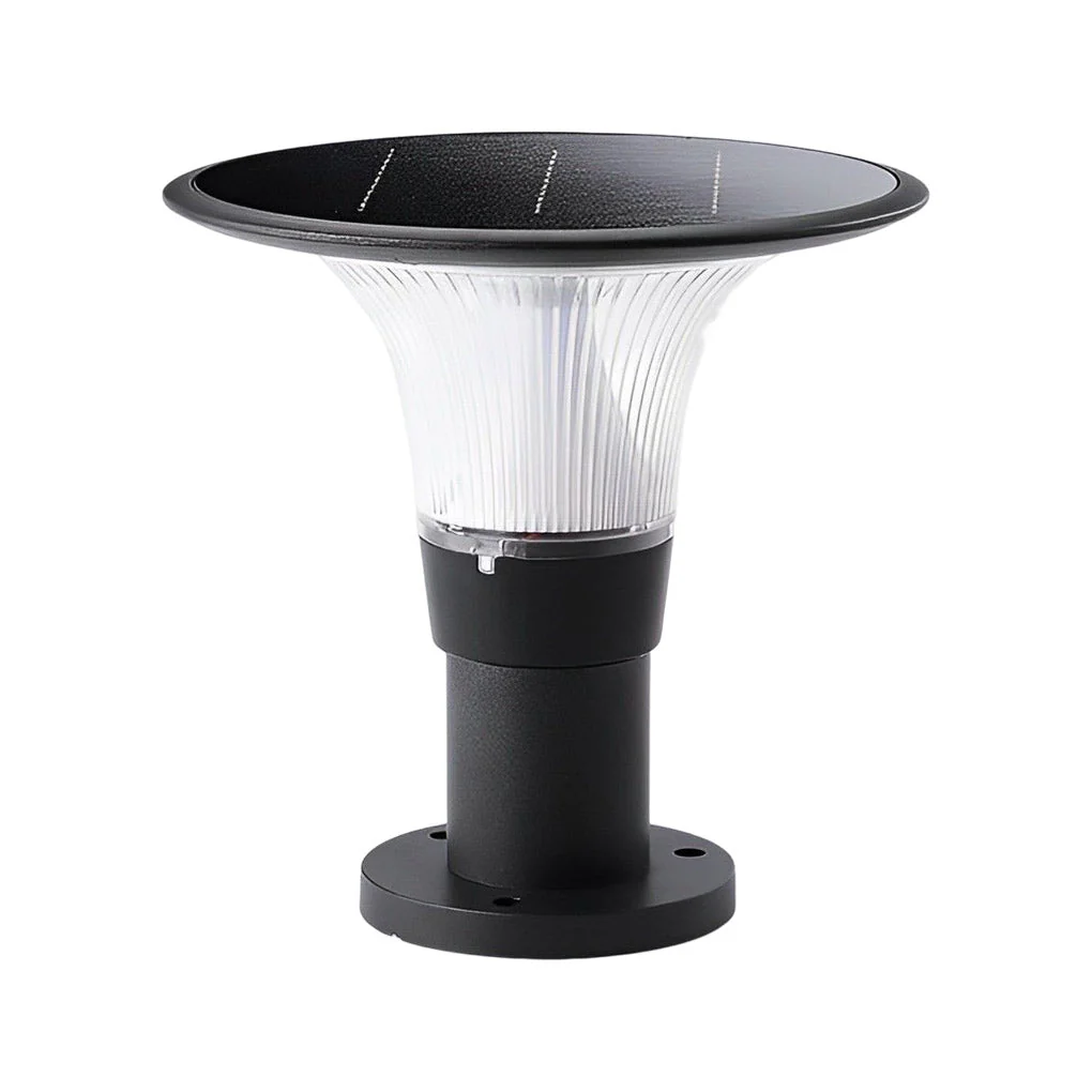 Juli Round LED Modern Outdoor Fence Post Pillar Lamp - Image 2