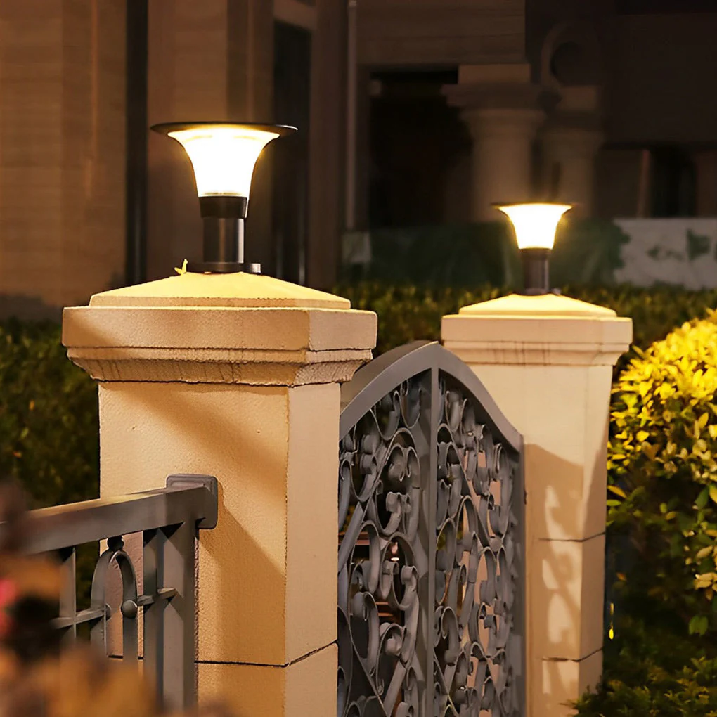 Juli Round LED Modern Outdoor Fence Post Pillar Lamp - Image 7