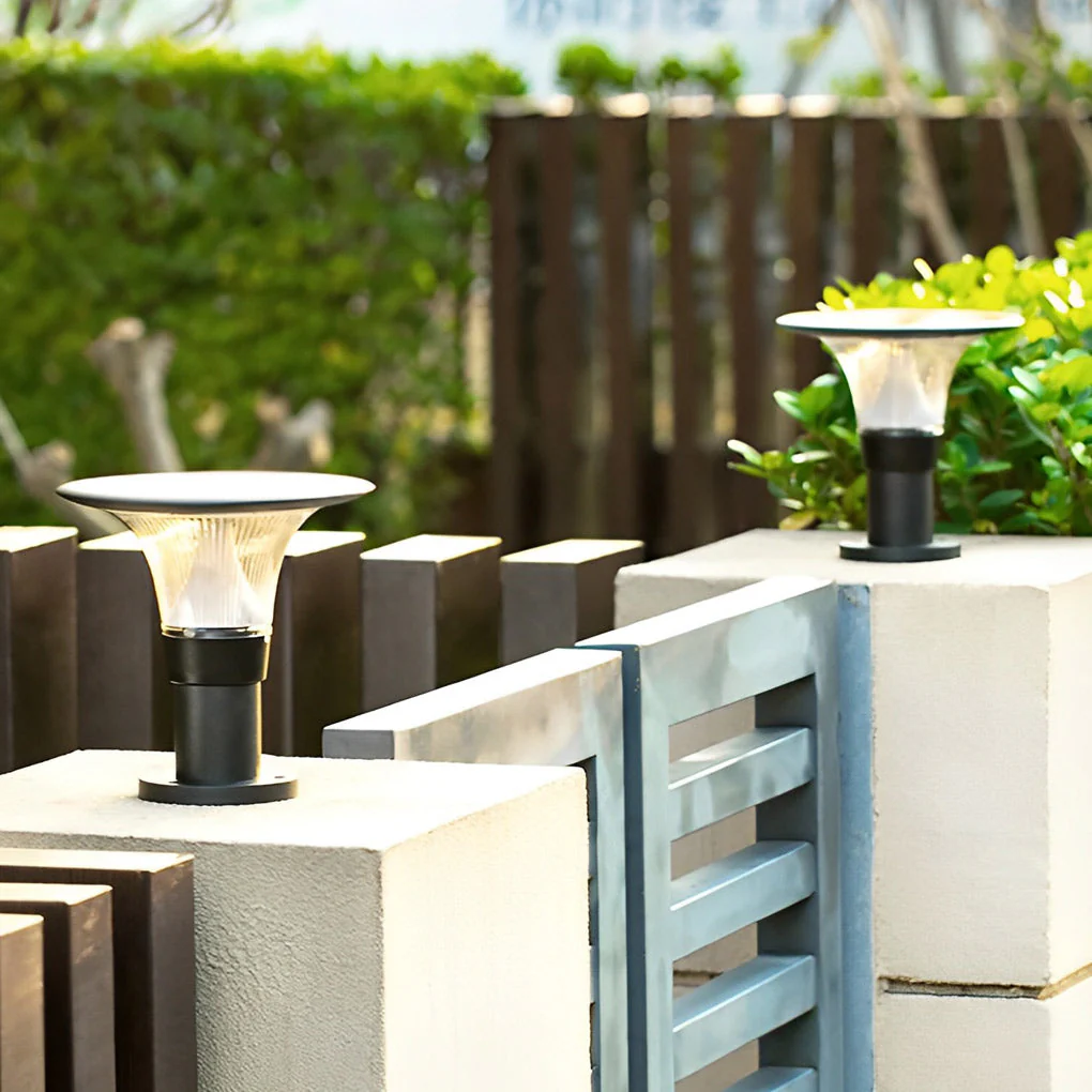 Juli Round LED Modern Outdoor Fence Post Pillar Lamp - Image 8