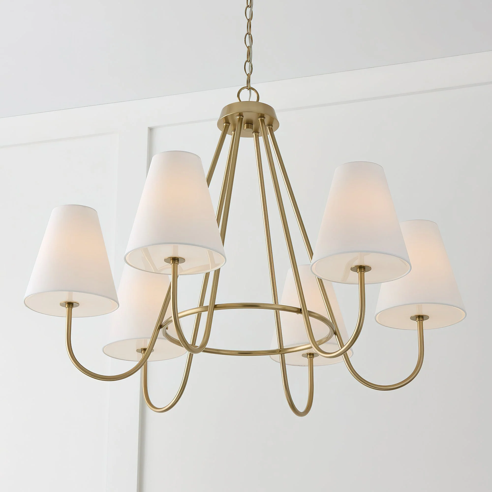 Julia Contemporary Brass Chandelier - Image 10