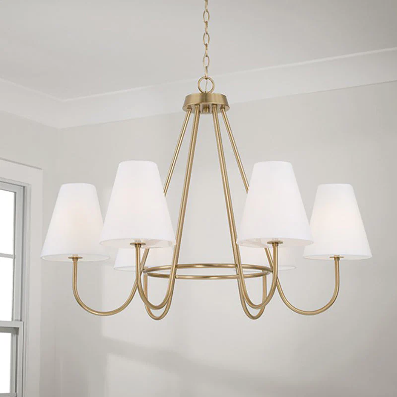 Julia Contemporary Brass Chandelier - Image 14