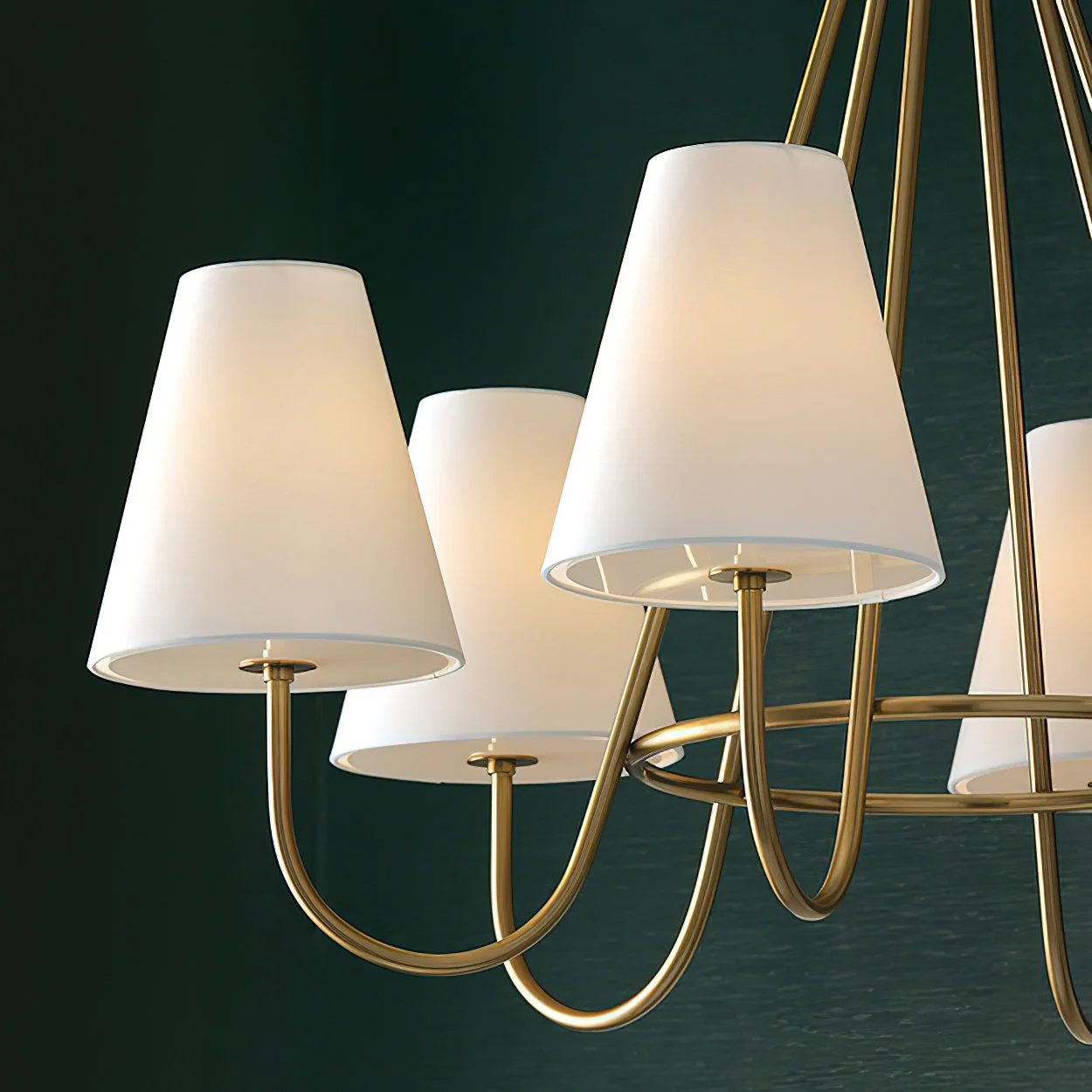 Julia Contemporary Brass Chandelier - Image 8
